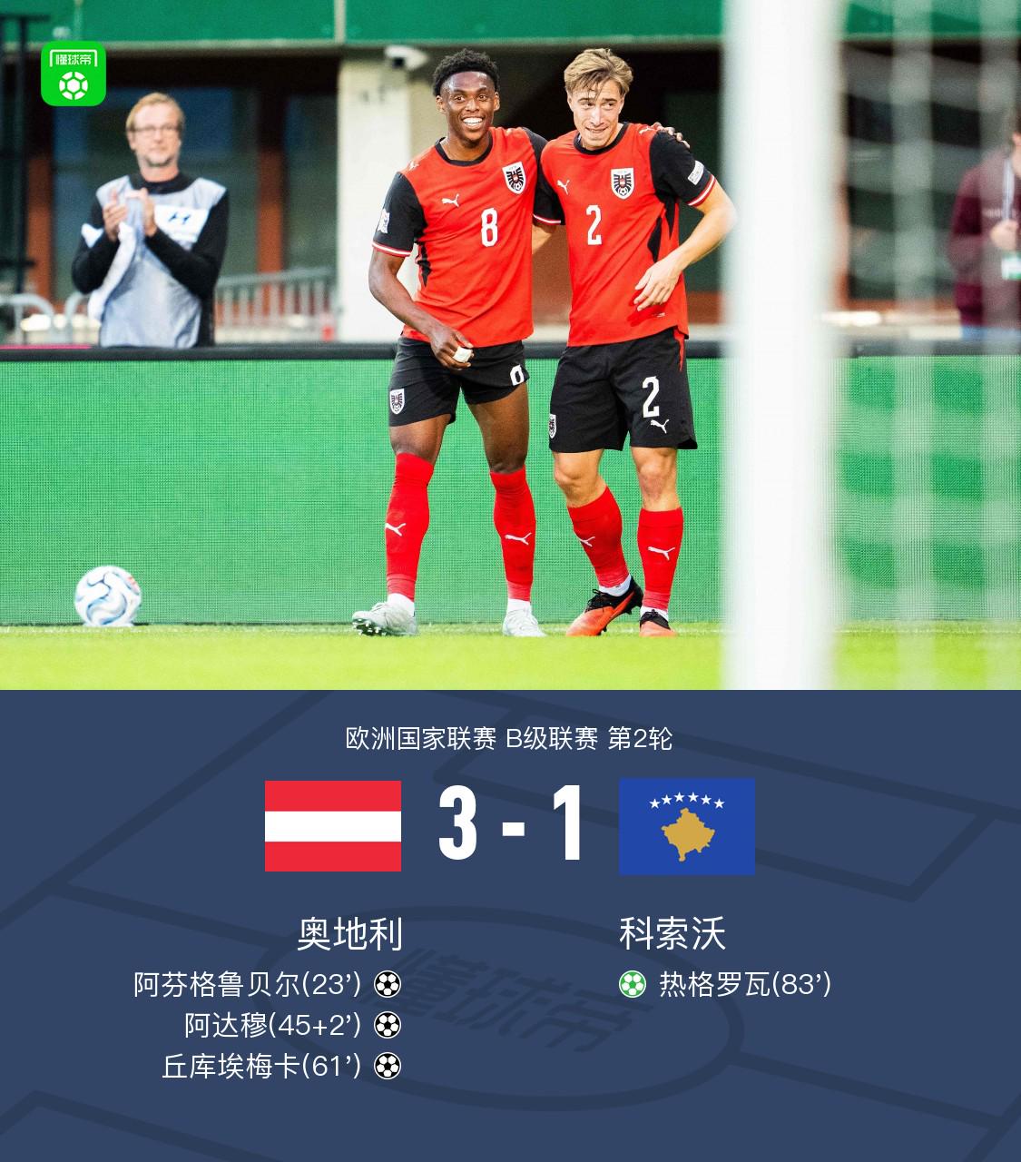 Góc Nhìn 188M: Áo 3-1 Kosovo: Affengruber, Adamu lập công, Chukwuemeka ghi bàn